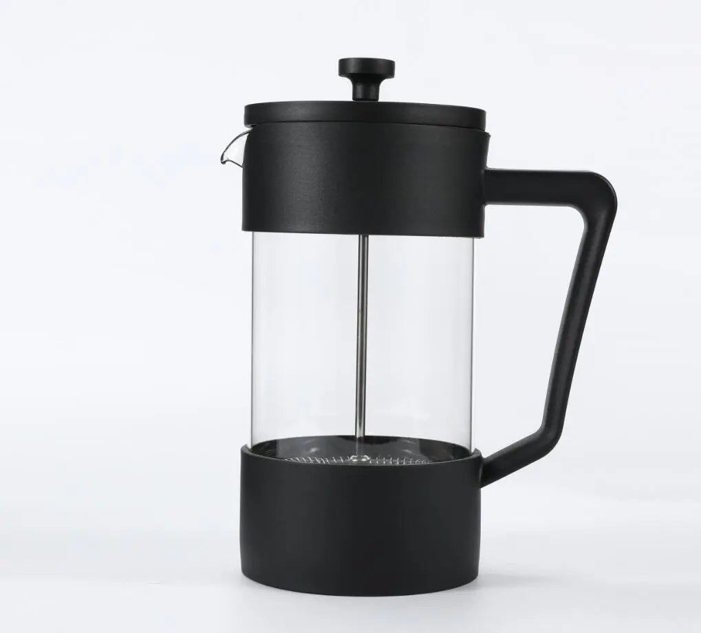 Mørk fransk presse glas kaffemaskine