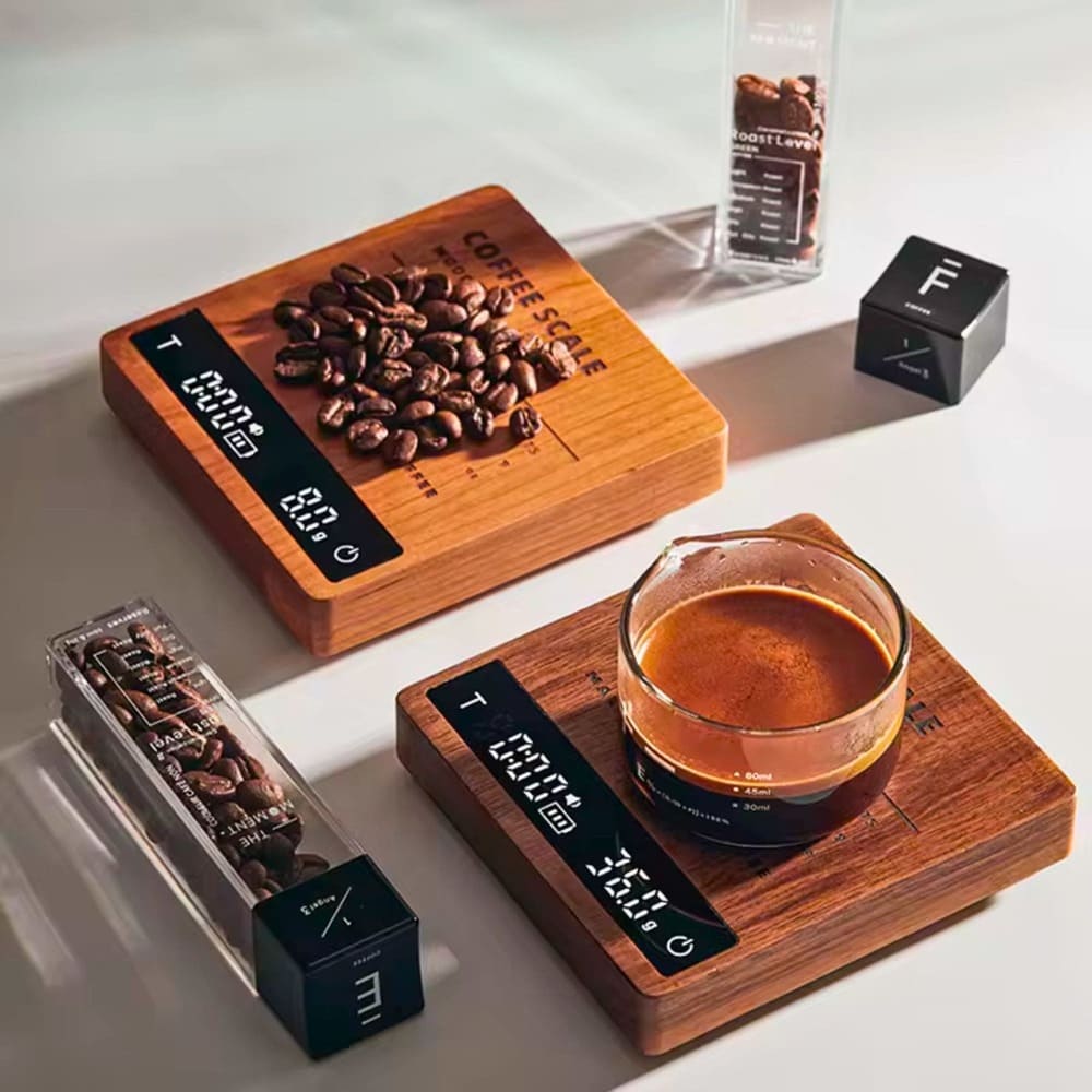 Wood Electronic Digital Coffee Scale with Timer